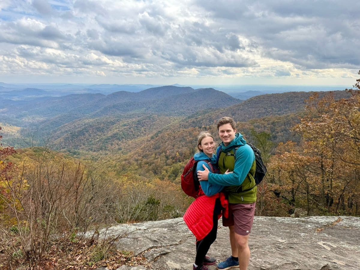 Cain and Samantha on a mountain hike